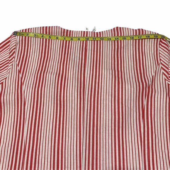 Ny Collection Striped Linen Blend Open Jacket 2x - Picture 10 of 12
